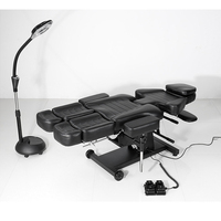 Dossier de chaise de tatouage électrique professionnel à 2 moteurs et lit de tatouage de meubles de Salon de beauté réglable en hauteur avec commande au pied