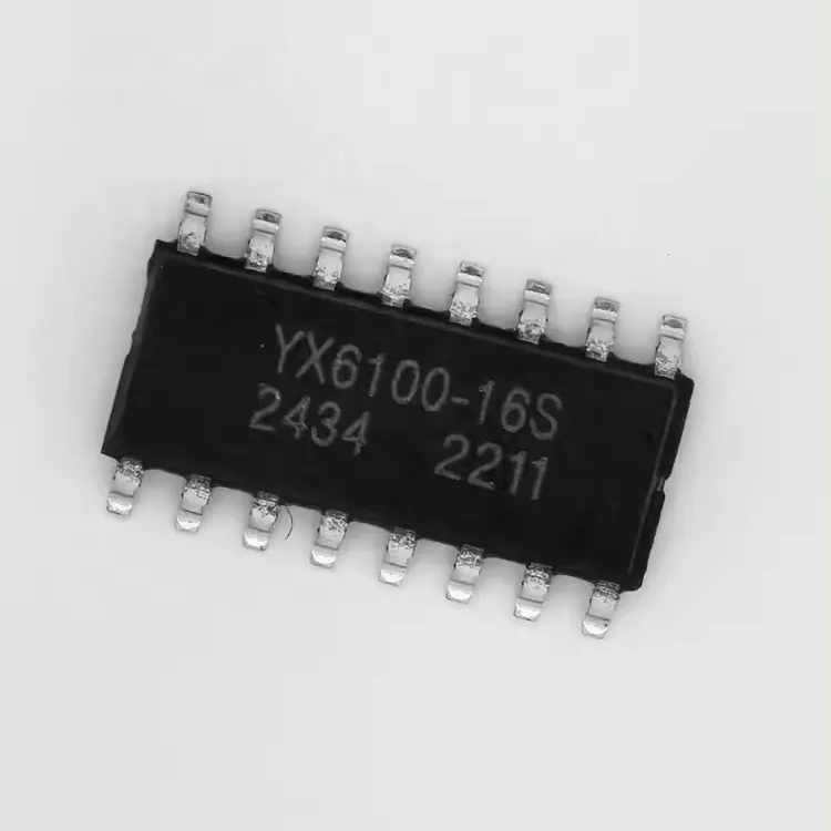 YX6100-16S ใหม่ YX6100 เสียงชิป Serial ควบคุมเสียงออกอากาศโมดูล 16-pin MP3 ถอดรหัสชิป SOP16 IC