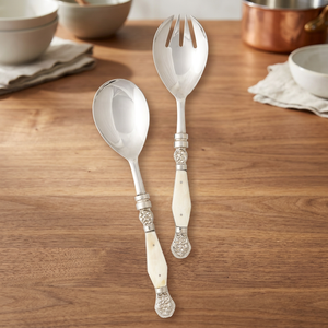 Service de salade en métal de luxe, collection mariage royal, ustensiles de service en acier inoxydable de qualité supérieure pour événements, banquets, célébrations - Product Image 4