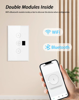 Interrupteur intelligent Wi-Fi Hooanke standard US avec prise en charge Alexa, boîtier en verre trempé et PC, portée 10-30m, 10A 240V