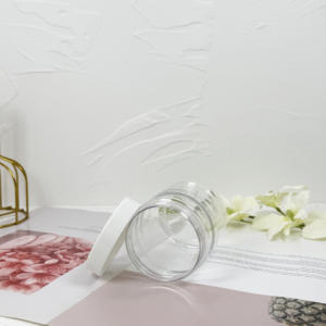 Tarro de plástico PET transparente a precio de fábrica con tapa negra plateada y dorada 100mL 120ml - Product Image 3