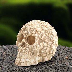 Caja de Plástico Cuadrada Ecológica de 1 Litro, Escondite Clásico con Forma de Calavera para Reptiles, Lagartos, Serpientes, Geckos, Tortugas, Peces, Accesorios para Acuarios - Product Image 5