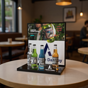 Estante de exhibición de bebidas de mesa acrílico personalizado para bares y tiendas minoristas fácil de montar - Product Image 4