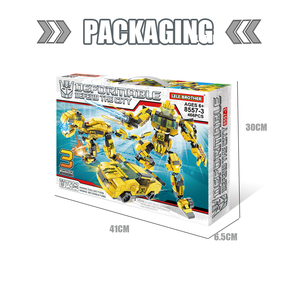 乐乐兄弟<span class=keywords><strong>3</strong></span>合1变换汽车机器人积木466件教育建筑模型玩具多色儿童 - Product Image 5