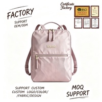 Sac à dos minimaliste léger pour ordinateur portable en nylon, taille et couleur personnalisées, logo, design, transport 2 voies pour femmes, hommes, bureau, école, courts voyages