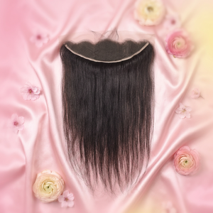 Extensions de cheveux naturels indiens Remy Moon Hair, 22 pouces, 100g, double trame machine, dentelle transparente 13x4 frontale - Product Image 1