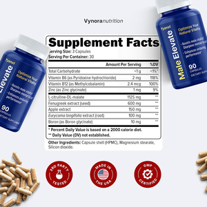 Cápsulas de alta calidad de marca privada con vitamina B6 y VITAMINA B12, L-citrulina y fenogreco para mejorar la energía masculina y aliviar la fatiga. - Product Image 3