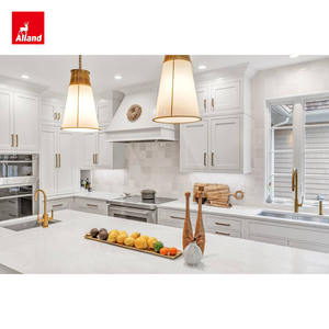 Gabinete de Cocina con Acabado de Pintura Mate Blanco y Diseño Personalizado Alland, con Madera de Nogal Negro y Cajón Extraíble con Sistema de Cola de Milano - Product Image 2