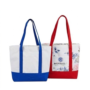 Sac fourre-tout personnalisé imprimé en couleur, sac fourre-tout en <span class=keywords><strong>toile</strong></span> imprimé avec logo personnalisé pour les événements promotionnels - Product Image 6