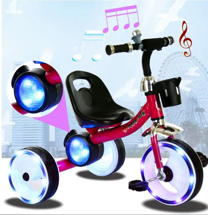Baru Fashion Bayi Roda Tiga Baja Anak Sepeda Roda Tiga dengan Musicastic Sepeda Roda Tiga untuk Anak-anak 1-6 Tahun Bayi Murah Mini Sepeda