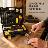 Kit d'outils à main 98 pièces pour la maison et la réparation domestique, comprenant clé à douille, tournevis, marteau, pinces - Vente en gros OEM - Direct Usine