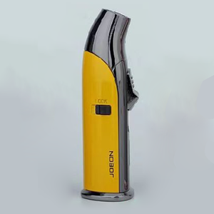 Briquet multifonctionnel Jobon, résistant au vent, à triple flamme, rechargeable, durable, pour cigarettes, barbecue, camping, torche inclinée - Product Image 3