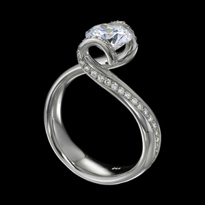 Anello dalla forma unica per donna, con pietra scintillante, gioielli creativi alla moda da indossare ogni giorno - Product Image 2