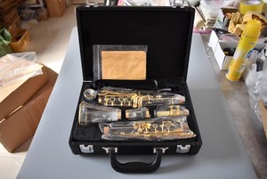 <span class=keywords><strong>Clarinete</strong></span> Sib <span class=keywords><strong>de</strong></span> <span class=keywords><strong>Cristal</strong></span> <span class=keywords><strong>de</strong></span> Alta Calidad con Llaves Doradas y Tubo Transparente con un Hermoso Tono - Product Image 5