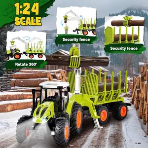 DWI Dowellin <span class=keywords><strong>trattore</strong></span> telecomandato 2.4Ghz RC <span class=keywords><strong>trattore</strong></span> <span class=keywords><strong>con</strong></span> <span class=keywords><strong>rimorchio</strong></span> e legname camion, fattoria giocattoli Set <span class=keywords><strong>con</strong></span> legno Grabber - Product Image 4