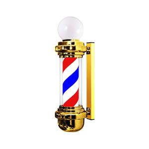 Poste de Barbería con Luz LED Giratoria de 22.8 Pulgadas, Letrero Luminoso para Salón de Belleza, Lámpara de Pared para Exteriores, Rayas Rojas, Blancas y Azules - Product Image 5