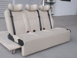 Siège-lit de <span class=keywords><strong>camping</strong></span>-<span class=keywords><strong>car</strong></span> AutoLiuma personnalisé en cuir, dossier haut confortable, appuie-tête et dossier réglables, manuel/électrique en option - Product Image 5