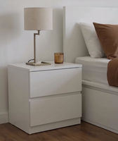 Prix d'usine Yifan – Ensemble de chambre à coucher en bois blanc pour hôtel, appartement, centre commercial – Armoire, commode, table de chevet – Style moderne en MDF personnalisable