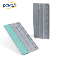 DCHOA 15cm raclette en plastique avec règle Auto vinyle emballage raclette fenêtre Film outils d'installation