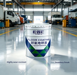 Peinture époxy pour sol de garage domestique de la marque YXC, antistatique, auto-nivelante, base ciment, résine époxy liquide, application au rouleau - Product Image 5