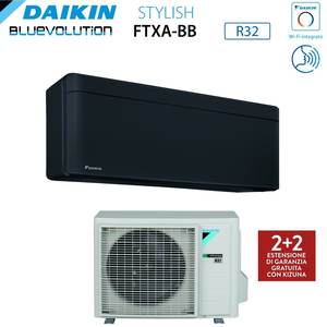 Aire acondicionado Daikin Bluevolution Inverter STYLISH TOTAL BLACK series 7000 Btu FTXA20BB Wi-Fi integrado de la clase A +++ negro - Product Image 4
