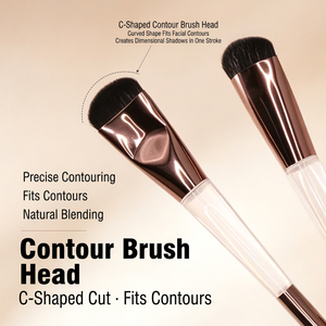 <span class=keywords><strong>Pinceau</strong></span> de contour à double tête en nylon doux pour le <span class=keywords><strong>maquillage</strong></span>, idéal pour les points forts et le estompage - Product Image 5
