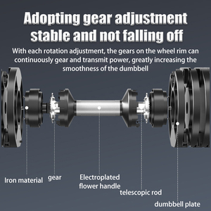 Commercio all'ingrosso CE nuova vendita calda a buon mercato manubri <span class=keywords><strong>palestra</strong></span> pesi liberi 40KG 90LBS acciaio Fitness automatico intelligente regolabile manubrio Set - Product Image 6