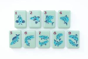 American Green Acrylic <b>Mahjong</b> Tiles 160 Pieces Portable Foldable Durable Custom Color <b>Set</b> for Home Travel - Product Image 2