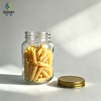 Pot en verre de 500 ml à épaules arrondies, de qualité alimentaire, transparent, pour la mise en conserve de confitures et de sauces
