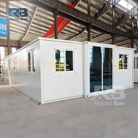RB 20 pieds maison modulaire de luxe extensible petit conteneur salle de bain cuisine pliant préfabriqué maisons extensibles mobiles pour l'Australie