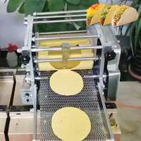 Tepung Industri Otomatis Penuh Mesin Tortilla Meksiko Mesin Pembuat Taco Roti Tekan Produk Gandum Mesin Pembuat Tortilla