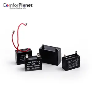커패시터 도매 신뢰할 수있는 공급 업체 2.5uf 250v CBB61 AC 커패시터 (단자 포함)