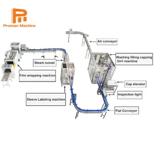 Machine de remplissage et de remplissage de bouteilles en verre, en PET, 3 en 1, équipement pour eau minérale, prix d'équipement de boissons, nouveau