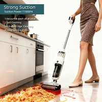 Aspirateur électrique OEM direct usine, humide/sec, autonettoyant, avec écran LED, filtre HEPA et assistant vocal pour la maison