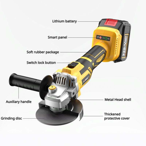 Amoladora Angular Eléctrica Inalámbrica de 21V con Batería de Litio, Pantalla Digital, Grado Industrial/DIY, Motor sin Escobillas XF-GA20B, Disco de 100mm, 8000 RPM - Product Image 2