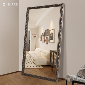European Retro Full-Length <strong>Dressing</strong> <strong>Mirror</strong> Solid Wood Wall-Mounted Fitting Modern Decorative Floor <strong>Mirror</strong> for Clothing Store - Product Image 5
