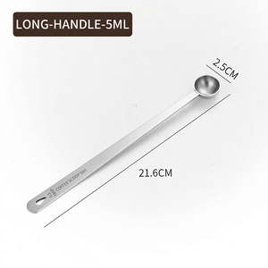 DF915 Stainless Steel Coffee <b>Spoon</b> 10ml Long Handle 22.5cm Durable Kitchen Tool for Coffee <b>Measurement</b> - Product Image 3