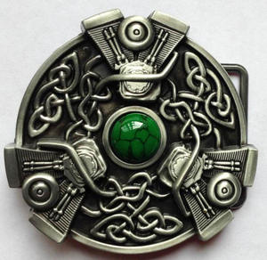 Hebilla de cinturón de nudo celta occidental de aleación de zinc con lazo de 4cm de ancho - Product Image 3