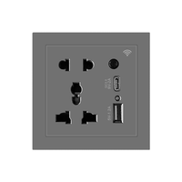 XZJ 20W PD USB Type-C Prise murale WiFi intelligente Commande vocale (Alexa/Google) Prise de courant IP66 Écran tactile Smart Life 10A/13A