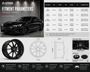 Jantes en aluminium forgé légères ZL conçues pour s'adapter aux <span class=keywords><strong>Audi</strong></span> <span class=keywords><strong>E</strong></span>-<span class=keywords><strong>tron</strong></span> GT <span class=keywords><strong>RS</strong></span> <span class=keywords><strong>E</strong></span>-<span class=keywords><strong>tron</strong></span> GT 20 pouces 21 pouces 22 pouces, compatibles avec les véhicules électriques - Product Image 6