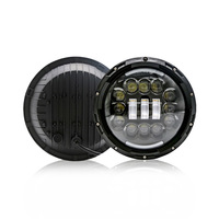 Phare avant rond de 7 pouces pour Wrangler, pour véhicule tout-terrain et moto, avec feux de jour LED, lumière de restauration