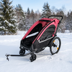 Remolque de Bicicleta para Niños, Marco de Aleación de Aluminio, Suspensión Independiente, Llantas Inflables de 20 Pulgadas, Capacidad de Carga de 35 kg, Compatible con Bicicletas de 30 Pulgadas, Fin de Semana - Product Image 1