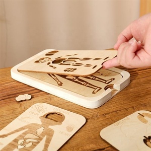 Puzzles corporels en bois pour enfants, Puzzles d'<span class=keywords><strong>anatomie</strong></span> Montessori pour tout-petits, <span class=keywords><strong>Jeu</strong></span> d'apprentissage préscolaire Jouets squelette <span class=keywords><strong>du</strong></span> <span class=keywords><strong>corps</strong></span> <span class=keywords><strong>humain</strong></span> - Product Image 6