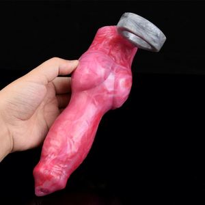 Productos para adultos: Equipo de masturbación masculina, juego de fundas para pene con nudo canino, anillo hueco de retención de esencia para pene. - Product Image 2