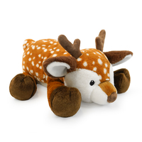 Peluche personnalisée brodée, super douce, cerf tacheté Sika, réaliste, en coton PP écologique, anti-stress, 48 cm