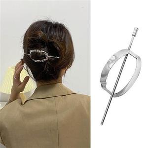 Pince à chignon ronde en alliage au design original, cage à chignon minimaliste, bâtonnet à cheveux, accessoires pour cheveux de fille, bijoux capillaires pour femme - Product Image 3