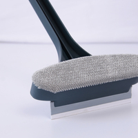 Alat Pembersih Plastik Pegangan Mudah 2-in-1 Sikat Jendela Ramah Lingkungan PP+PVC TPE Squeegee Multifungsi Dapat Dilepas