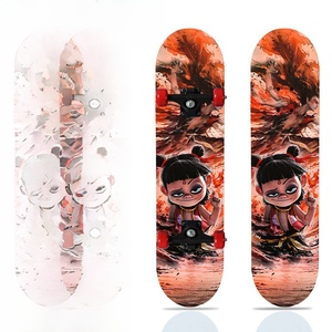 <span class=keywords><strong>Skateboard</strong></span> 2 avec roues lumineuses à motifs de dessins animés, planche plate en bois, modèle HB1 universel <span class=keywords><strong>pour</strong></span> adolescents et débutants - Product Image 5