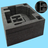 Insert en mousse EVA souple noire personnalisé en usine, protection antichoc avec mousse découpée intégrée dans l'emballage en mousse