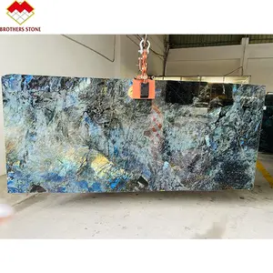 Azul Bahia Marmer Transparan Kristal Biru Onyx Marmer Harga Bagus